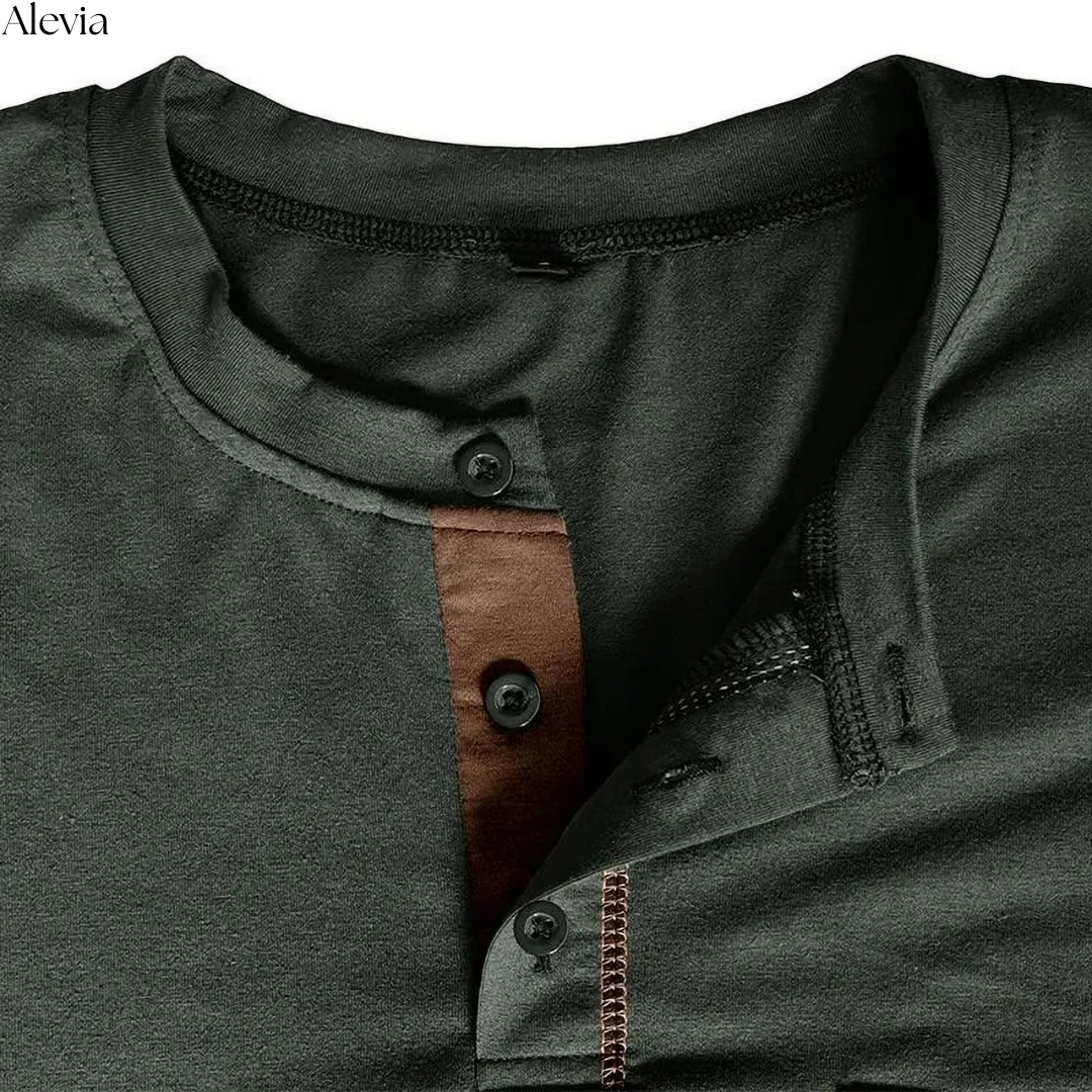 Alex™ | Tijdloze Henley Longsleeve