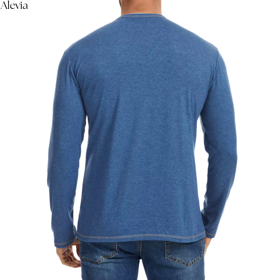 Dennis™ | Stijlvolle Longsleeve met V-hals