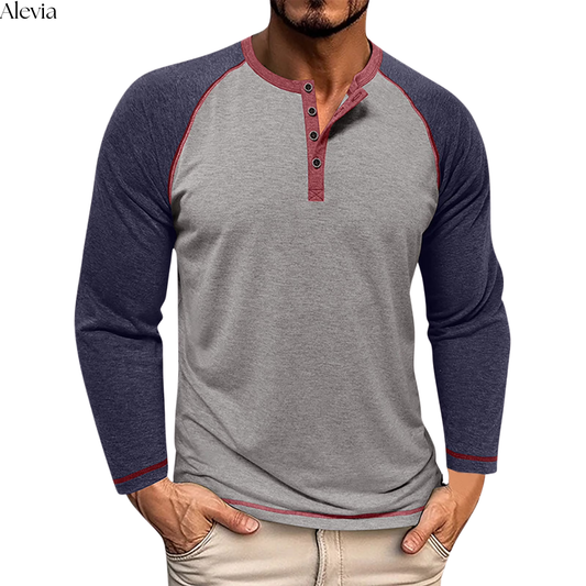 Dylan™ | Stijlvolle Longsleeve met Henley-hals