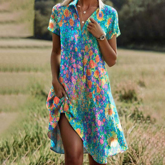 Armani™ | Kleurrijke Jurk Met Bloemenprint