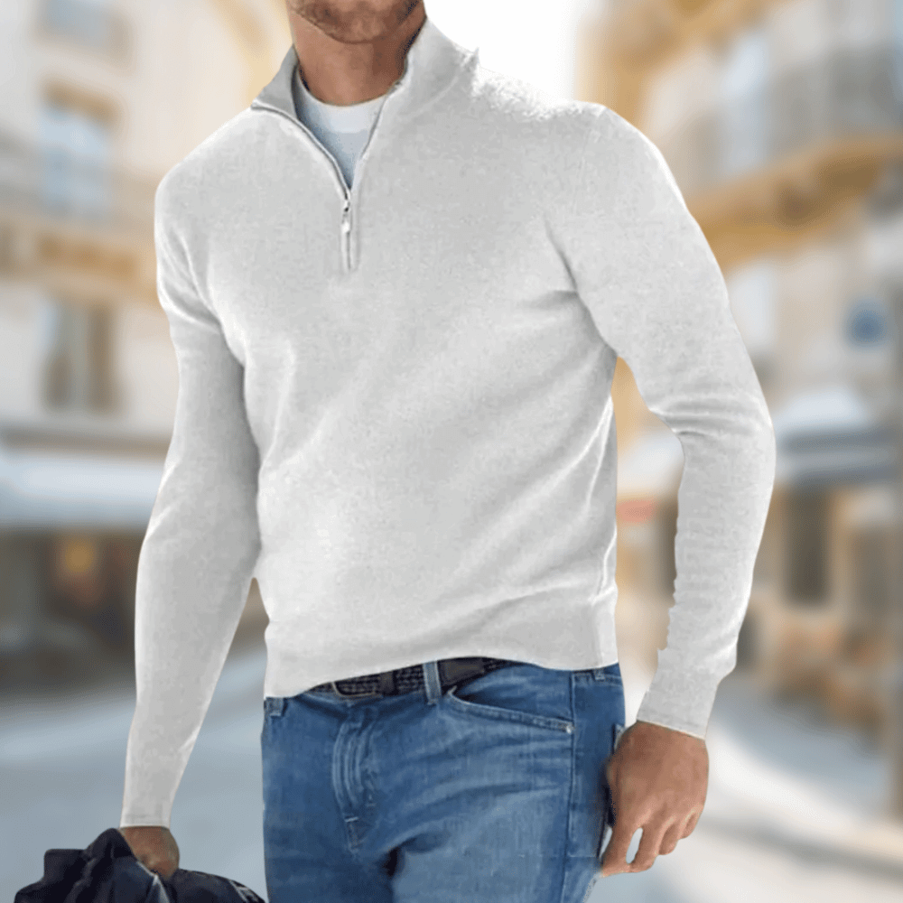 Mats™ | Elegante Trui met Halve Rits