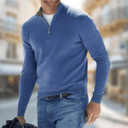 Mats™ | Elegante Trui met Halve Rits