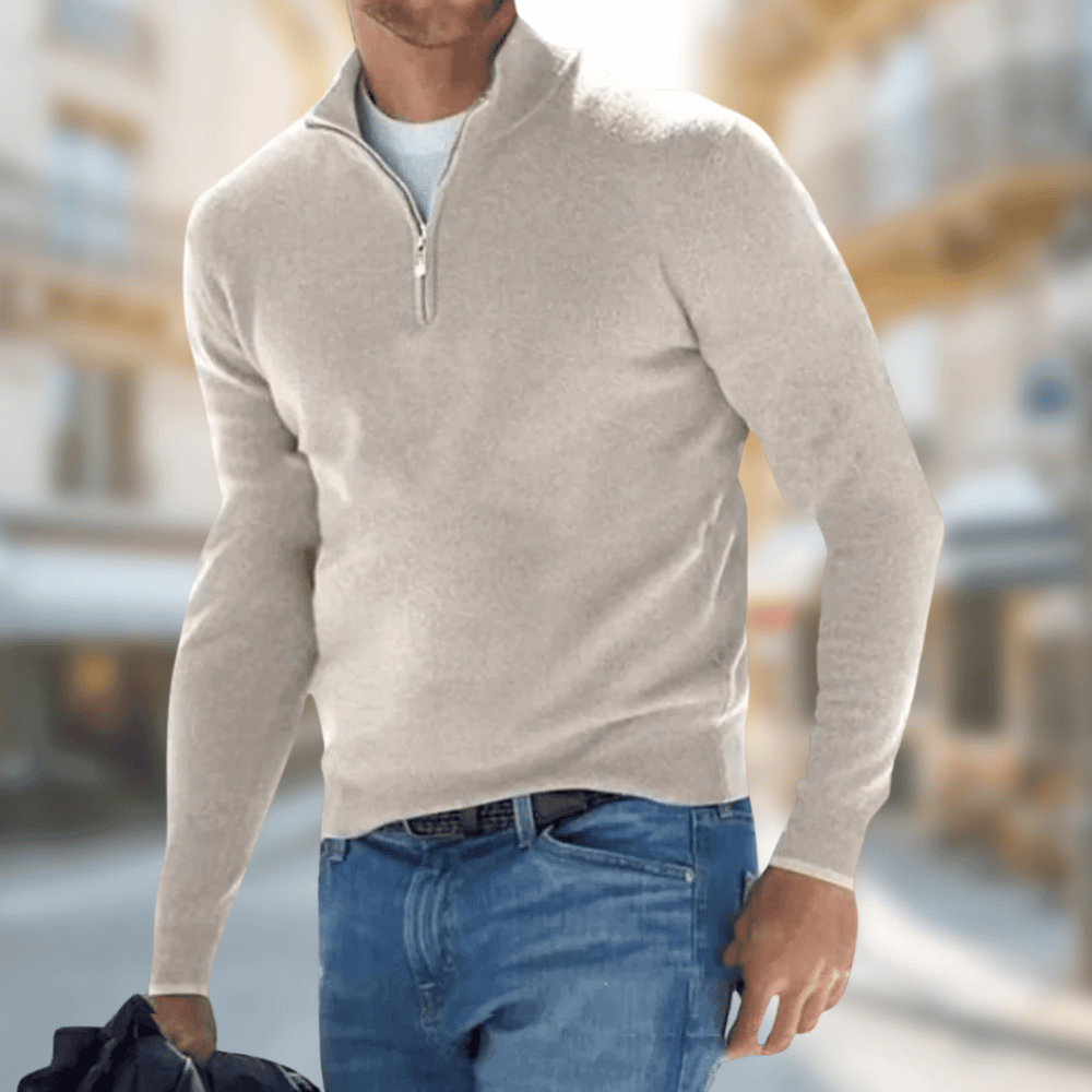 Mats™ | Elegante Trui met Halve Rits