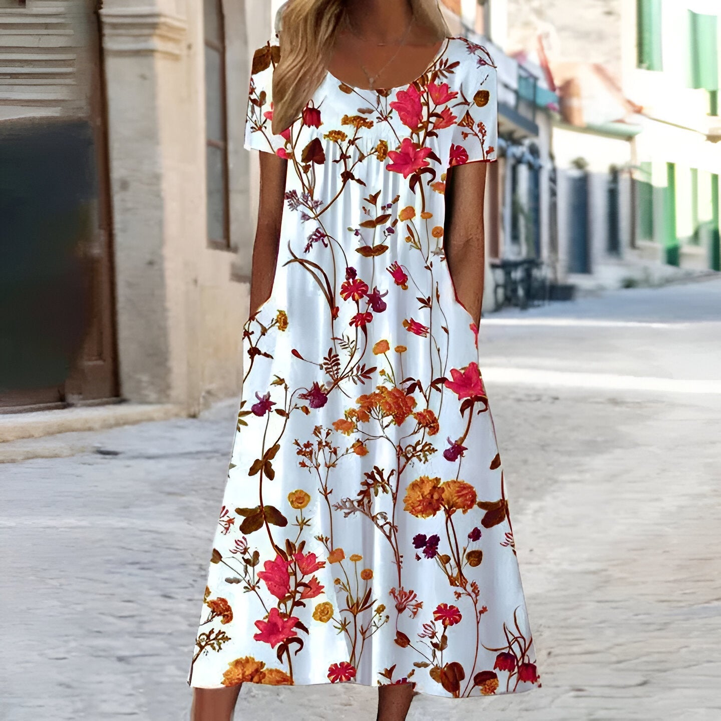 Ella™ | Bloemen Boheemse Zomerjurk