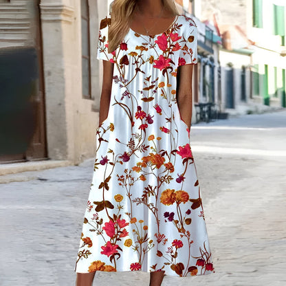 Ella™ | Bloemen Boheemse Zomerjurk