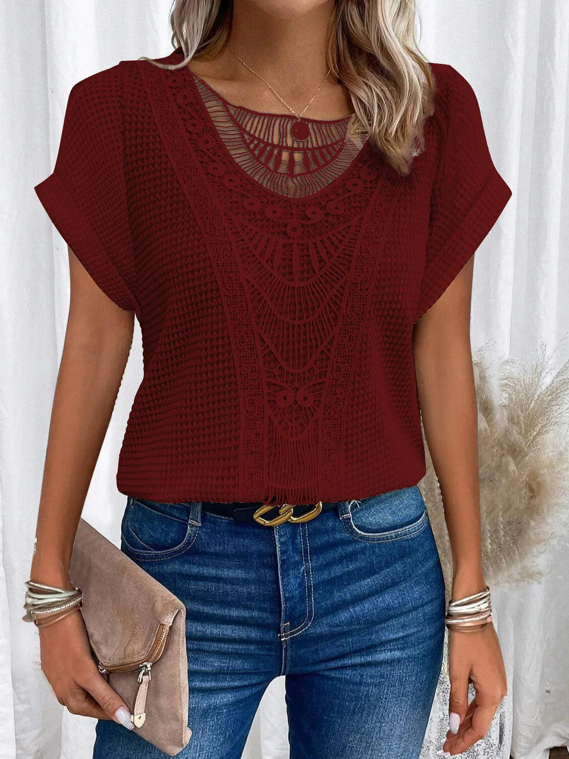 Leona™ | Elegante Top met Ronde-Hals