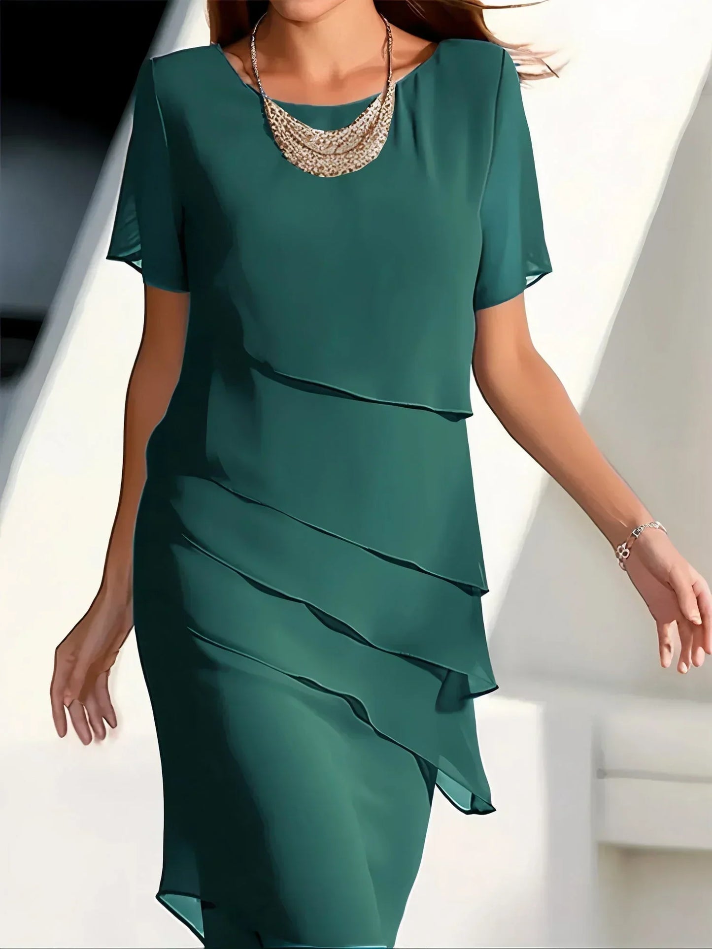 Laura™ | Elegant gelaagde jurk