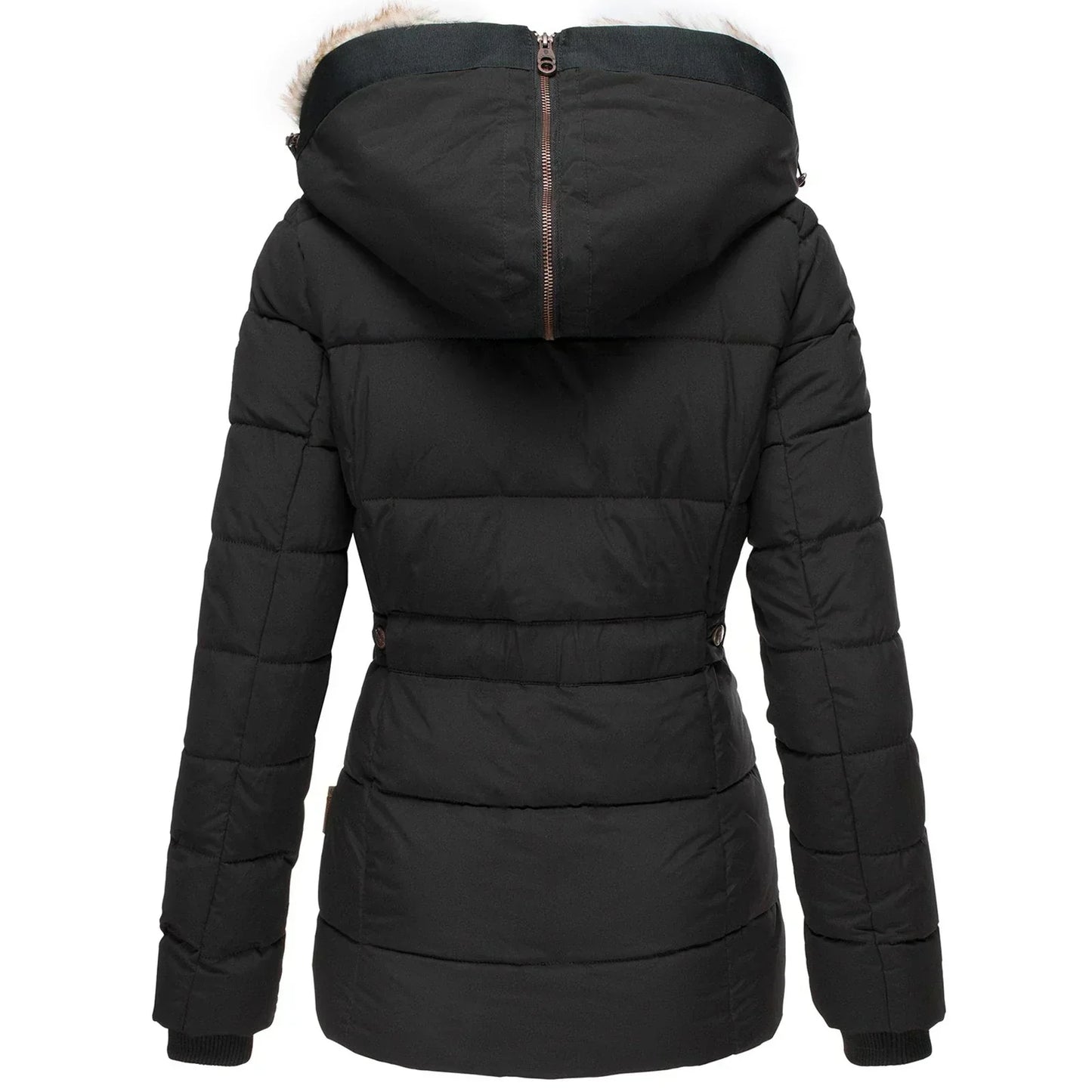AUDREY | Warme Winterjas Met Bontvoering