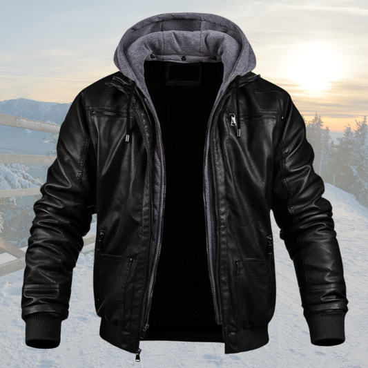 Koen™ | Klassieke Leren Winterjas