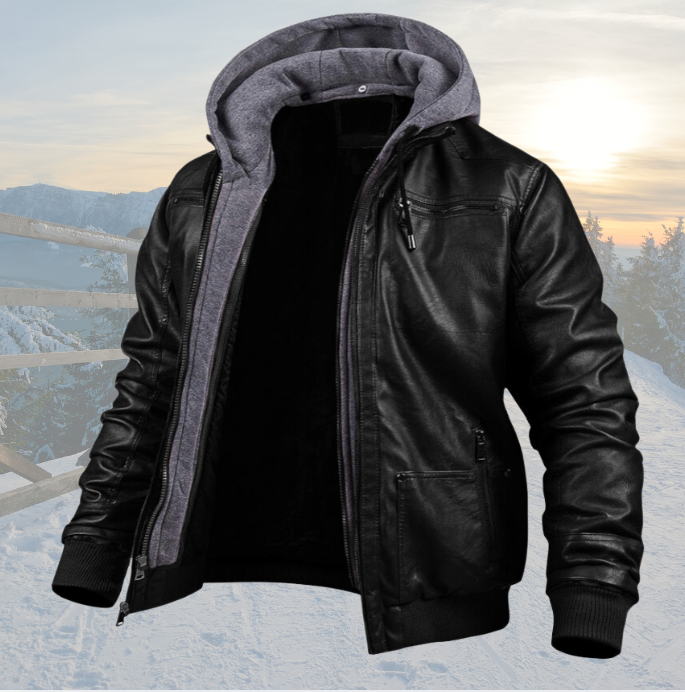Koen™ | Klassieke Leren Winterjas