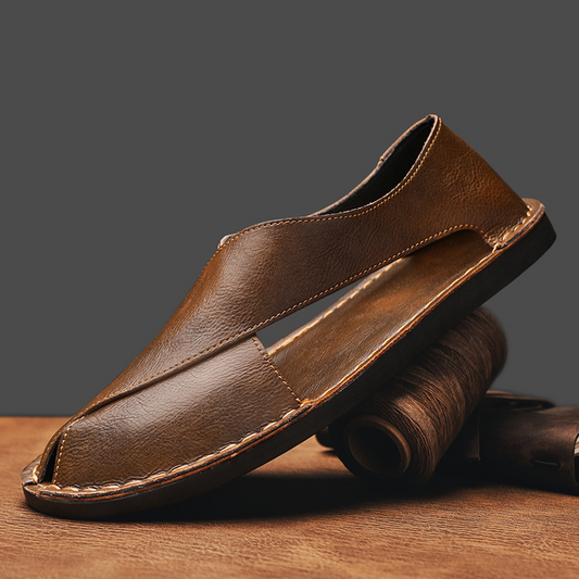 Leonard™ | Luxe Leren Sandaal