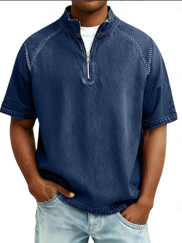 Paul™ | Vintage Henley-shirt met Rits