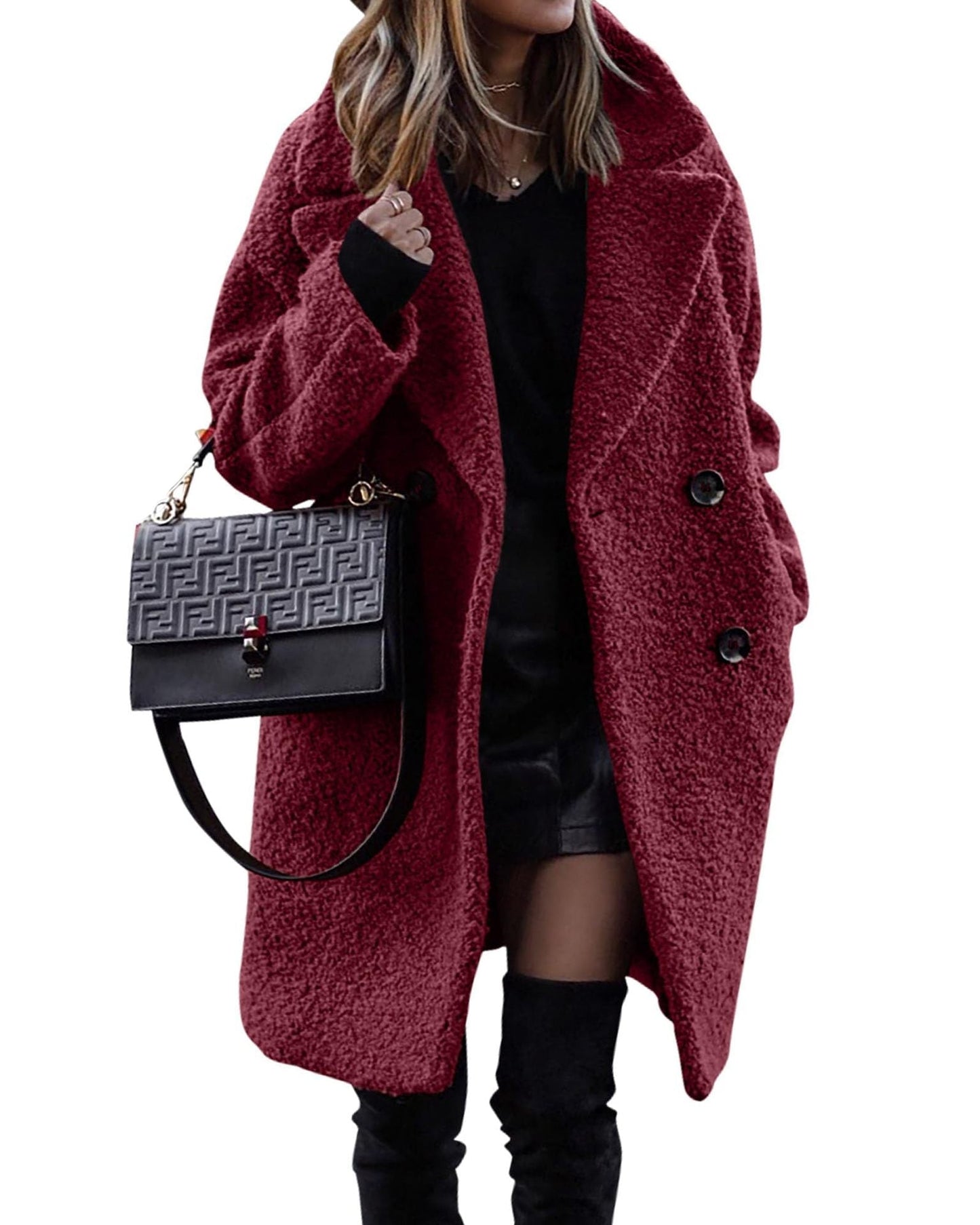 Amanda™ | Luxe Lange Pluche Jas