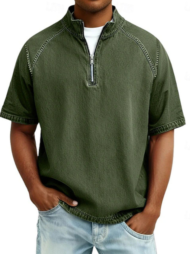 Paul™ | Vintage Henley-shirt met Rits