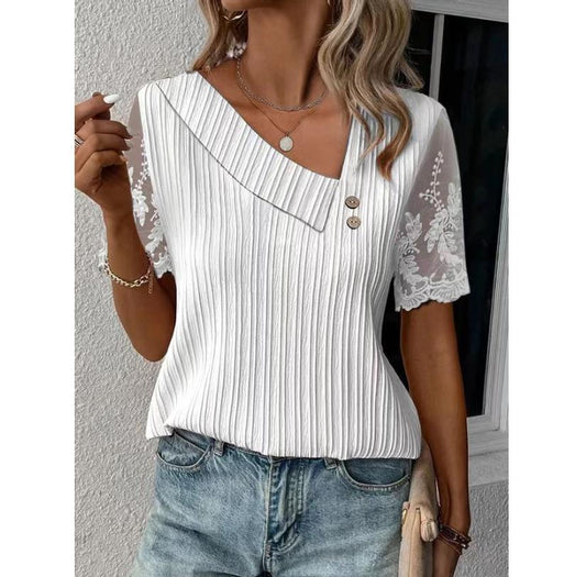 Heiko™ | Elegante Top met Kantdetails