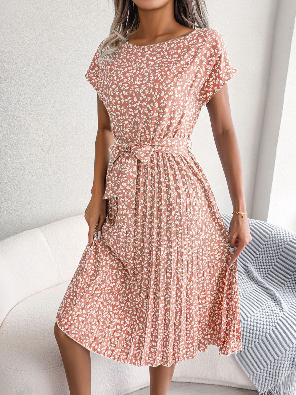 Lisa™  | Elegante Bloemen Midi-Jurk