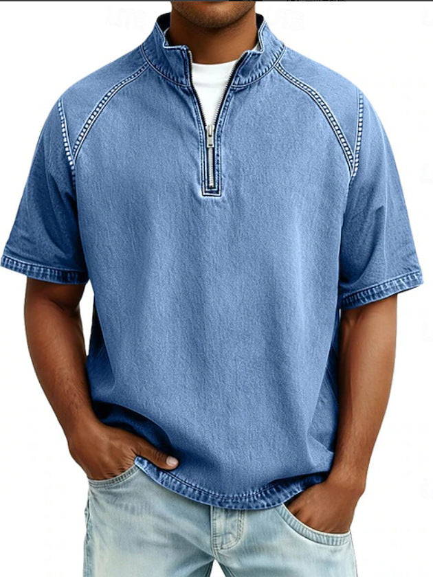 Paul™ | Vintage Henley-shirt met Rits
