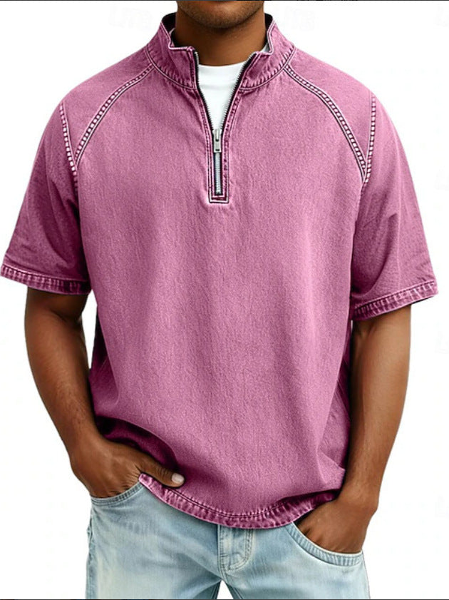 Paul™ | Vintage Henley-shirt met Rits