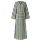 Inga™ | Vintage Gestreepte Lange Jurk