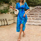 Samira™ | V-hals midi jurk