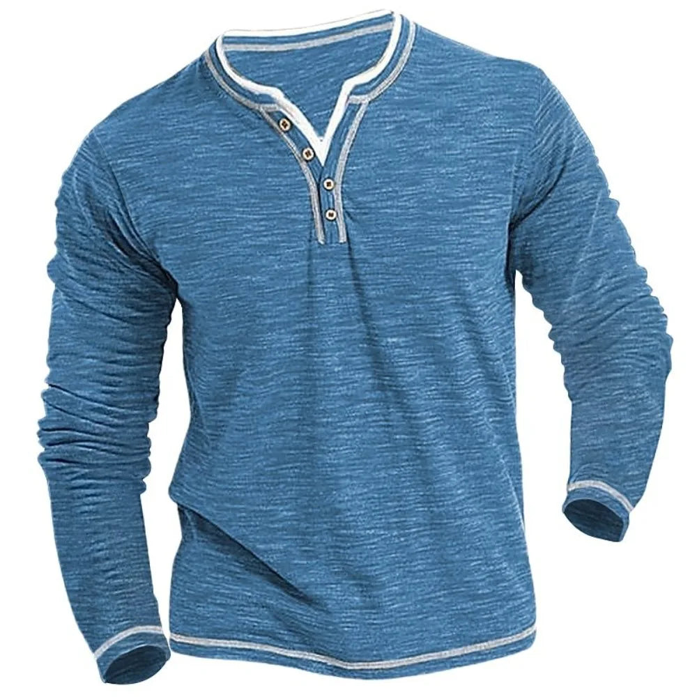 Dennis™ | Stijlvolle Longsleeve met V-hals