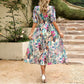Samira™ | V-hals midi jurk