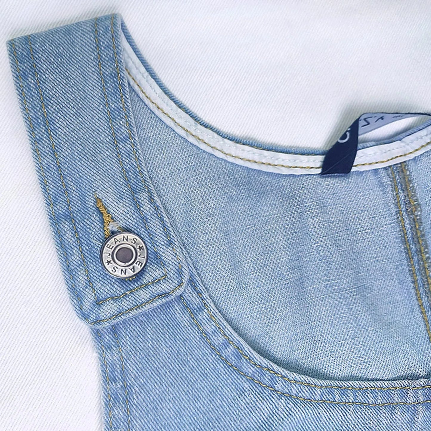 Roxy™ | Zomerse Denim Jurk met Korte Mouwen