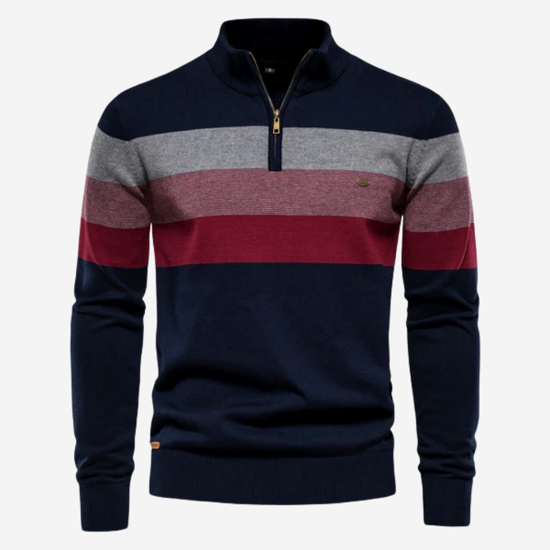 Jorn™ | Retro Trui met Kwart-Rits