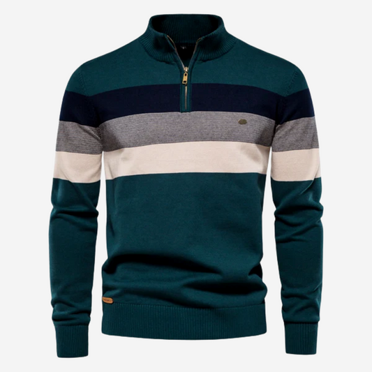 Jorn™ | Retro Trui met Kwart-Rits
