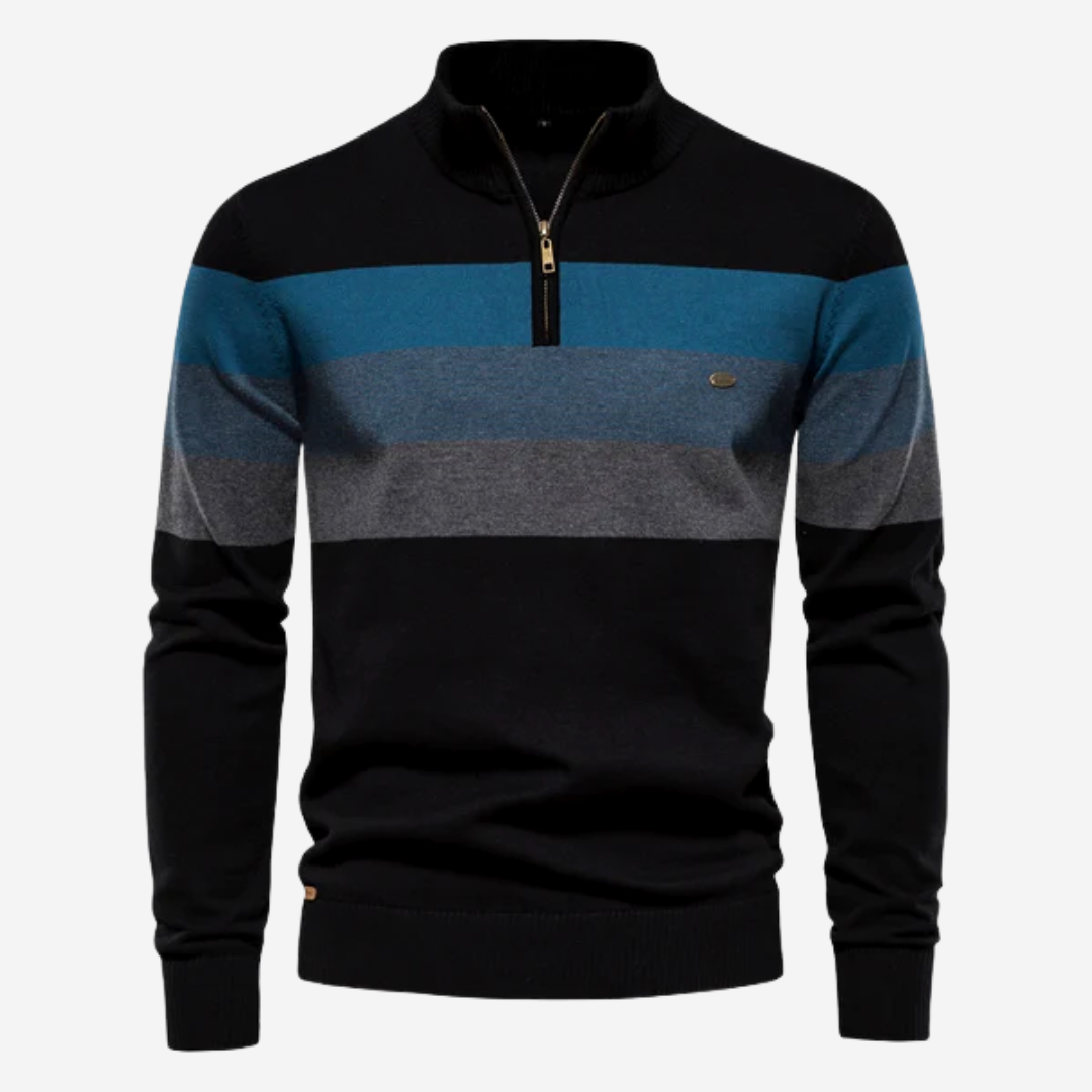 Jorn™ | Retro Trui met Kwart-Rits