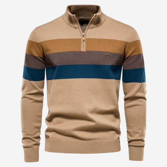 Jorn™ | Retro Trui met Kwart-Rits
