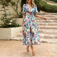 Samira™ | V-hals midi jurk