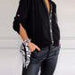 Melina™ | Casual top met knopen en pailletten