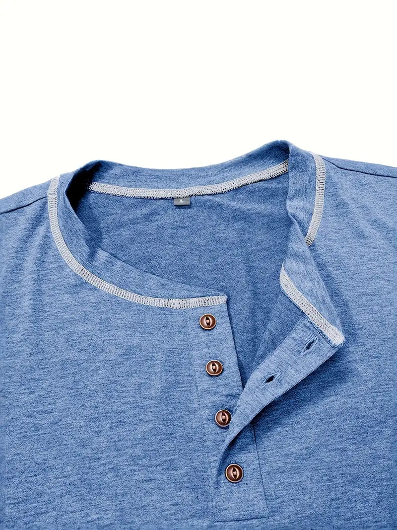 Lenoir™ | T-shirt à manches courtes boutonné