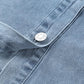 Geknoopte Denim Jurk met Lange Mouwen