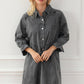 Geknoopte Denim Jurk met Lange Mouwen