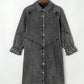 Geknoopte Denim Jurk met Lange Mouwen