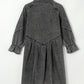 Geknoopte Denim Jurk met Lange Mouwen