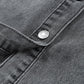 Geknoopte Denim Jurk met Lange Mouwen