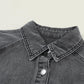 Geknoopte Denim Jurk met Lange Mouwen
