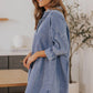 Geknoopte Denim Jurk met Lange Mouwen