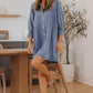 Geknoopte Denim Jurk met Lange Mouwen