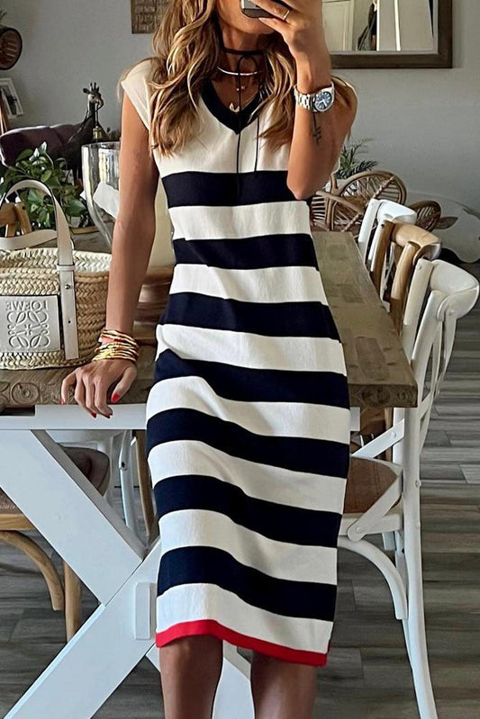 Francesca™ | V-Hals Midi Jurk