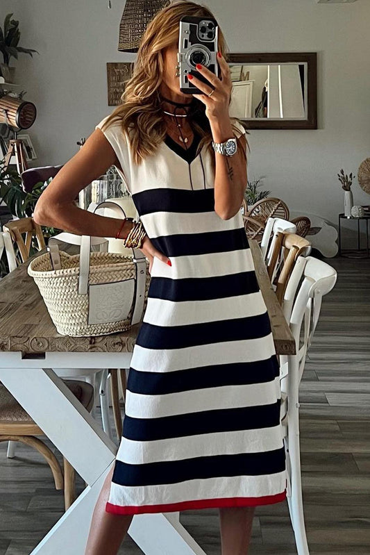 Francesca™ | V-Hals Midi Jurk