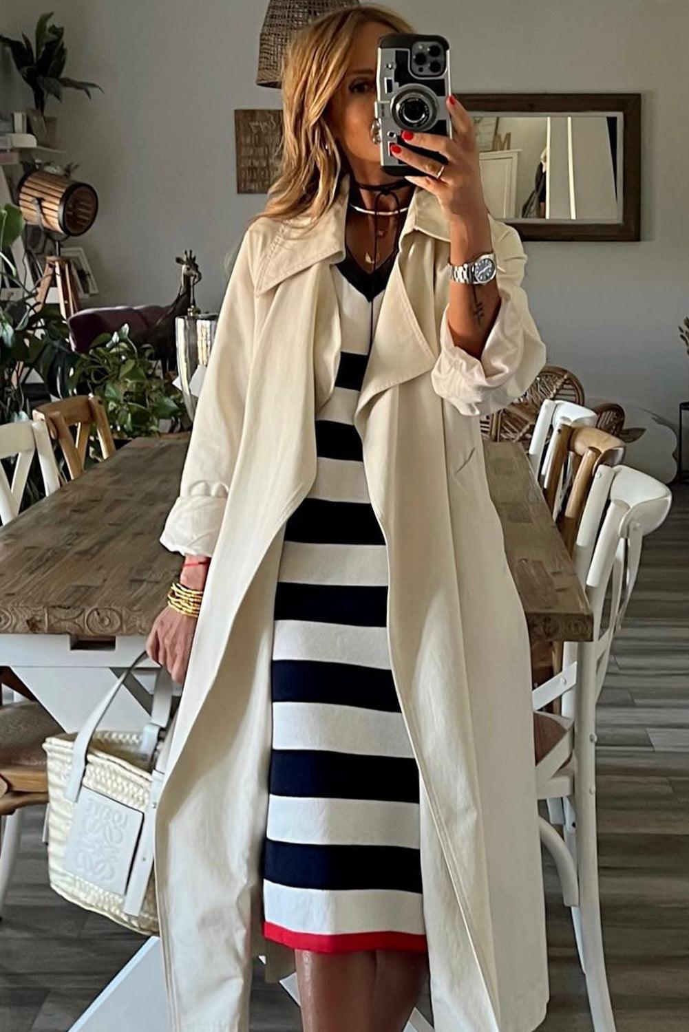 Francesca™ | V-Hals Midi Jurk